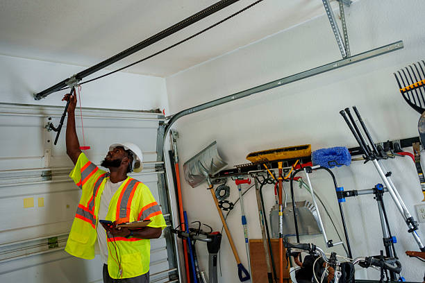 Professional Garage Door Panel Replacement technician working in Temescal Valley, CA